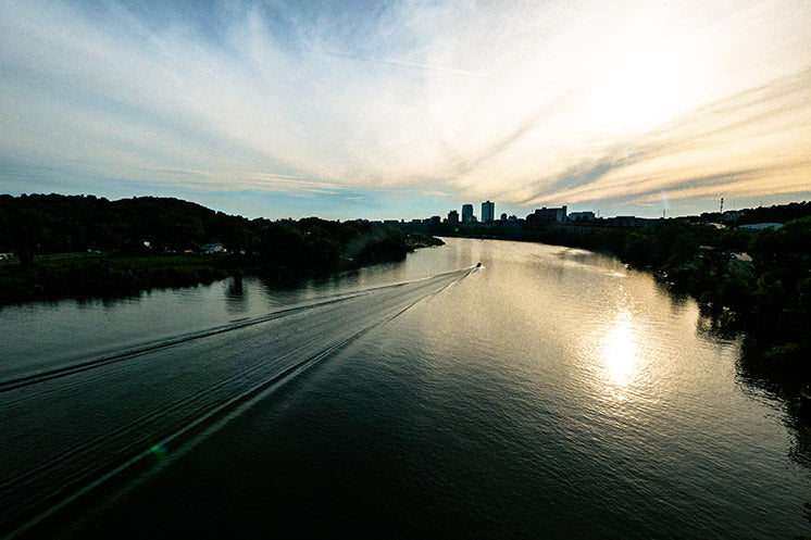 Knoxville skyline over Tennessee River