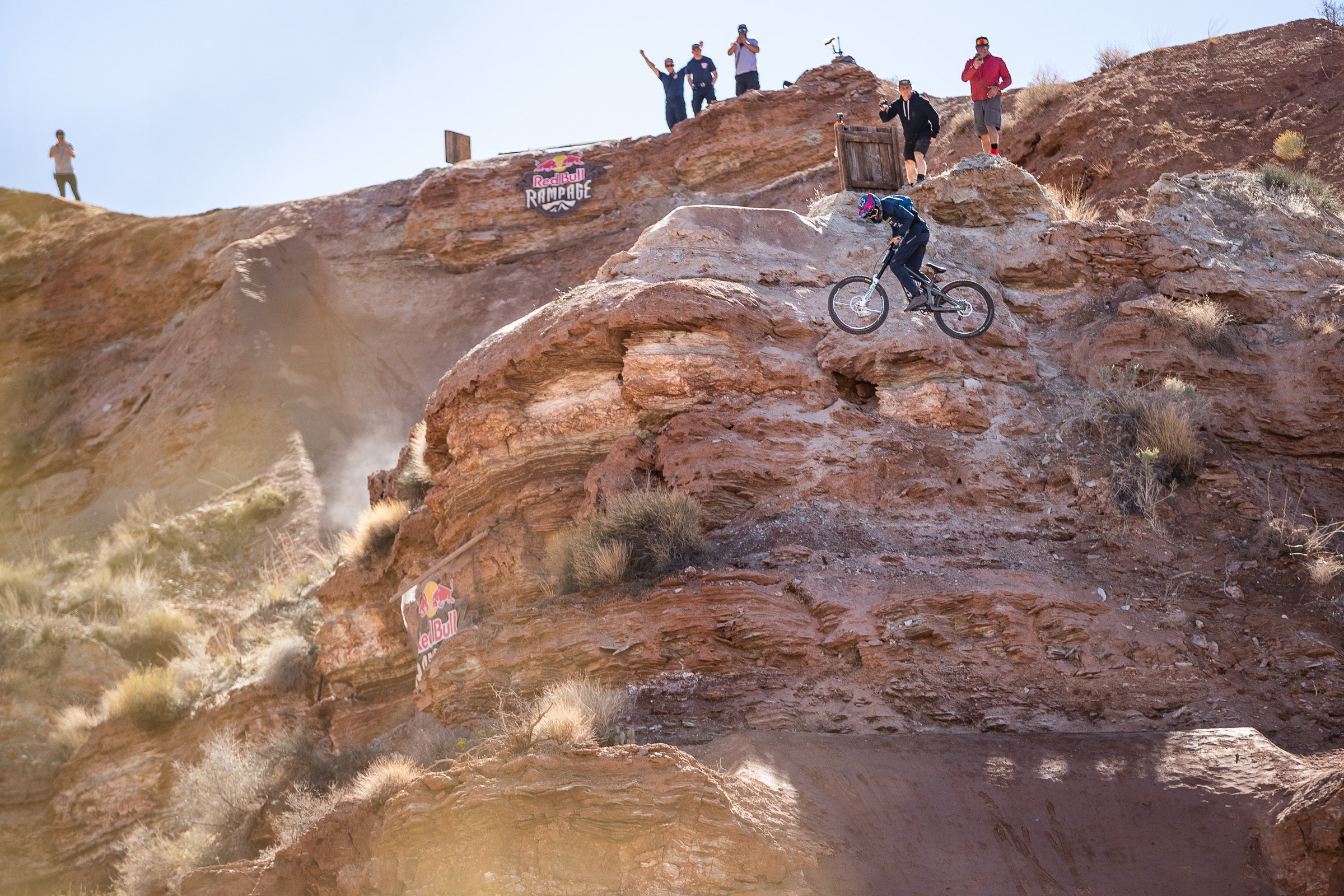 Sitting fully perpendicular to where you want to land off an enormous dropdown is a feeling not many of will ever experience. Photo be Fraser Britton.
